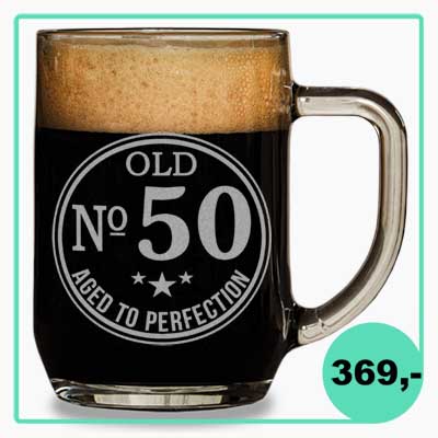 Pivní půllitr k 50. narozeninám