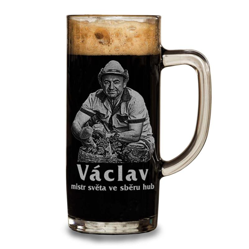 Půllitr na pivo s gravírovanou fotkou 101.000